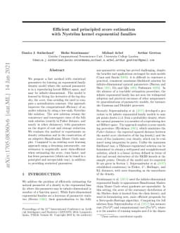 Efficient and principled score estimation with Nyström kernel
  exponential families