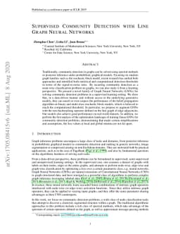 Supervised Community Detection with Line Graph Neural Networks