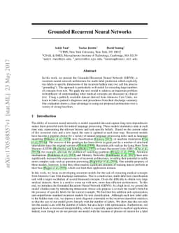 Grounded Recurrent Neural Networks