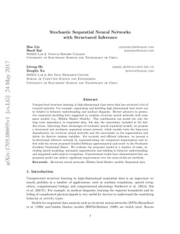 Stochastic Sequential Neural Networks with Structured Inference