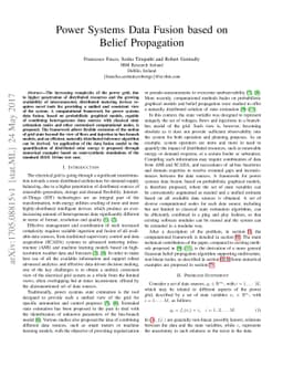 Power Systems Data Fusion based on Belief Propagation
