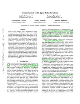 Counterfactual Multi-Agent Policy Gradients