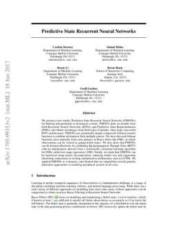 Predictive State Recurrent Neural Networks