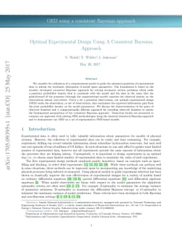 Optimal Experimental Design Using A Consistent Bayesian Approach