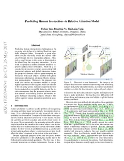 Predicting Human Interaction via Relative Attention Model