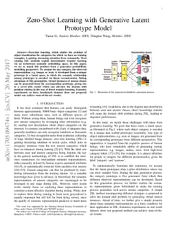 Zero-Shot Learning with Generative Latent Prototype Model
