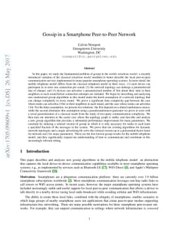 Gossip in a Smartphone Peer-to-Peer Network