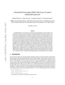Generalized Concomitant Multi-Task Lasso for sparse multimodal
  regression