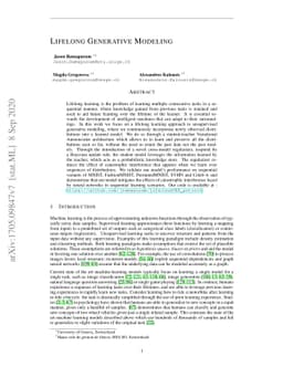 Lifelong Generative Modeling