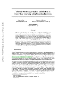Efficient Modeling of Latent Information in Supervised Learning using
  Gaussian Processes