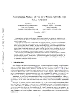 Convergence Analysis of Two-layer Neural Networks with ReLU Activation