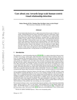 Care about you: towards large-scale human-centric visual relationship
  detection