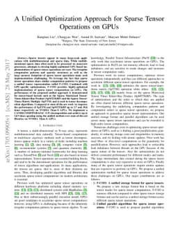 A Unified Optimization Approach for Sparse Tensor Operations on GPUs
