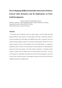 Direct Mapping Hidden Excited State Interaction Patterns from ab initio
  Dynamics and Its Implications on Force Field Development