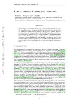 Kernel Implicit Variational Inference