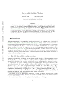 Sequential Multiple Testing