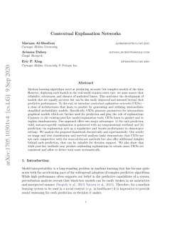 Contextual Explanation Networks