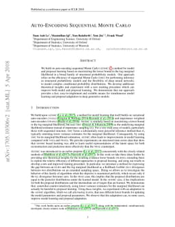 Auto-Encoding Sequential Monte Carlo