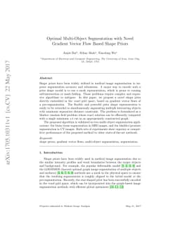 Optimal Multi-Object Segmentation with Novel Gradient Vector Flow Based
  Shape Priors