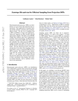 Zonotope hit-and-run for efficient sampling from projection DPPs