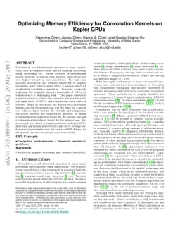 Optimizing Memory Efficiency for Convolution Kernels on Kepler GPUs