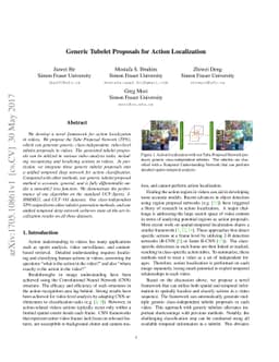 Generic Tubelet Proposals for Action Localization