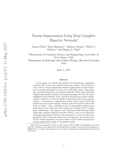 Neuron Segmentation Using Deep Complete Bipartite Networks