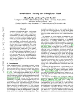 Reinforcement Learning for Learning Rate Control