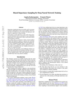 Biased Importance Sampling for Deep Neural Network Training
