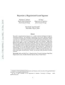 Bayesian $l_0$-regularized Least Squares