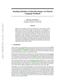 Teaching Machines to Describe Images via Natural Language Feedback