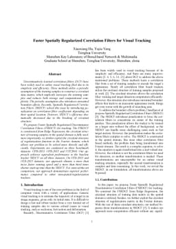 Faster Spatially Regularized Correlation Filters for Visual Tracking