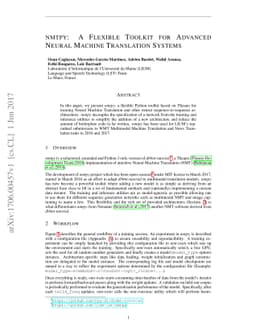 NMTPY: A Flexible Toolkit for Advanced Neural Machine Translation
  Systems
