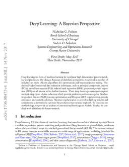 Deep Learning: A Bayesian Perspective