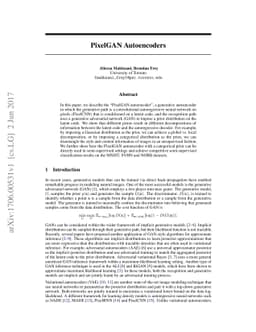 PixelGAN Autoencoders