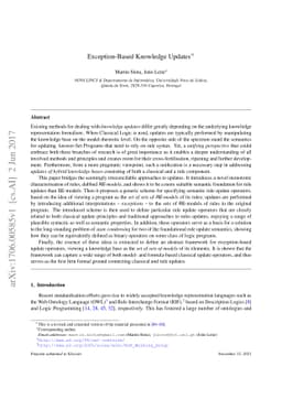 Exception-Based Knowledge Updates