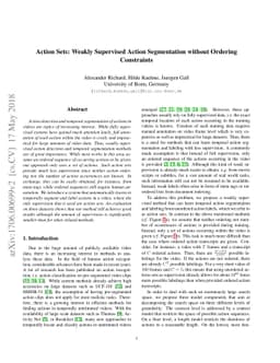 Action Sets: Weakly Supervised Action Segmentation without Ordering
  Constraints