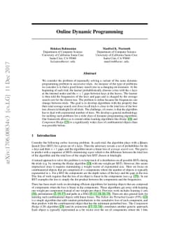 Online Dynamic Programming