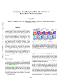 Concurrence-Aware Long Short-Term Sub-Memories for Person-Person Action
  Recognition