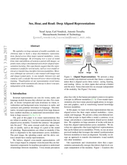 See, Hear, and Read: Deep Aligned Representations