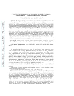 Stochastic Reformulations of Linear Systems: Algorithms and Convergence
  Theory