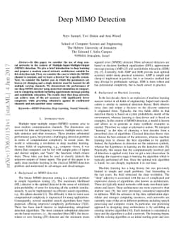 Deep MIMO Detection