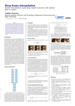 Deep Frame Interpolation
