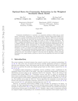 Optimal Rates for Community Estimation in the Weighted Stochastic Block
  Model