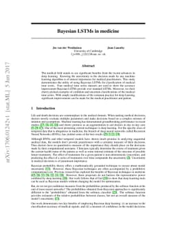 Bayesian LSTMs in medicine