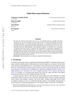 Multi-Observation Elicitation