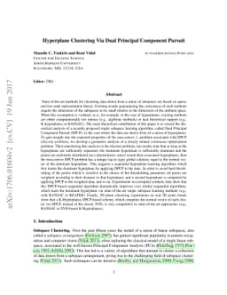 Hyperplane Clustering Via Dual Principal Component Pursuit