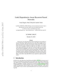 Label-Dependencies Aware Recurrent Neural Networks