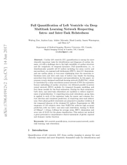 Full Quantification of Left Ventricle via Deep Multitask Learning
  Network Respecting Intra- and Inter-Task Relatedness