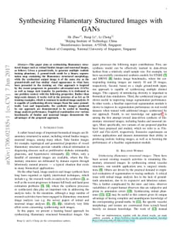Synthesizing Filamentary Structured Images with GANs